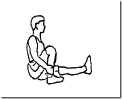 屈膝练习之坐位抱膝